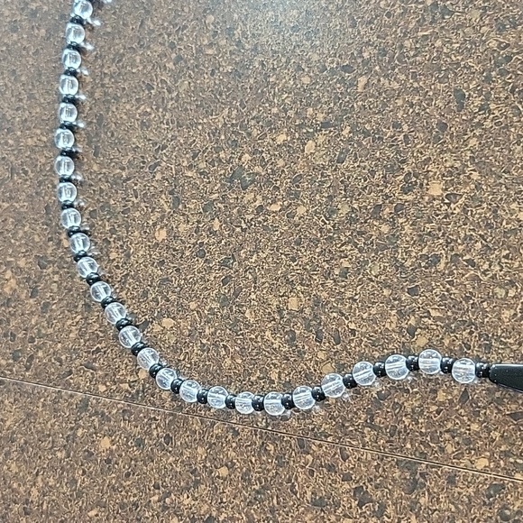 Hand made 39" Stone,Crystal and Glass bead tassel Necklace. Earthy tones - Picture 6 of 8